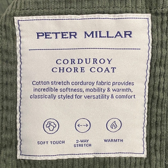 Peter Millar Men's Juniper Corduroy Chore Coat $225 - Picture 3 of 9